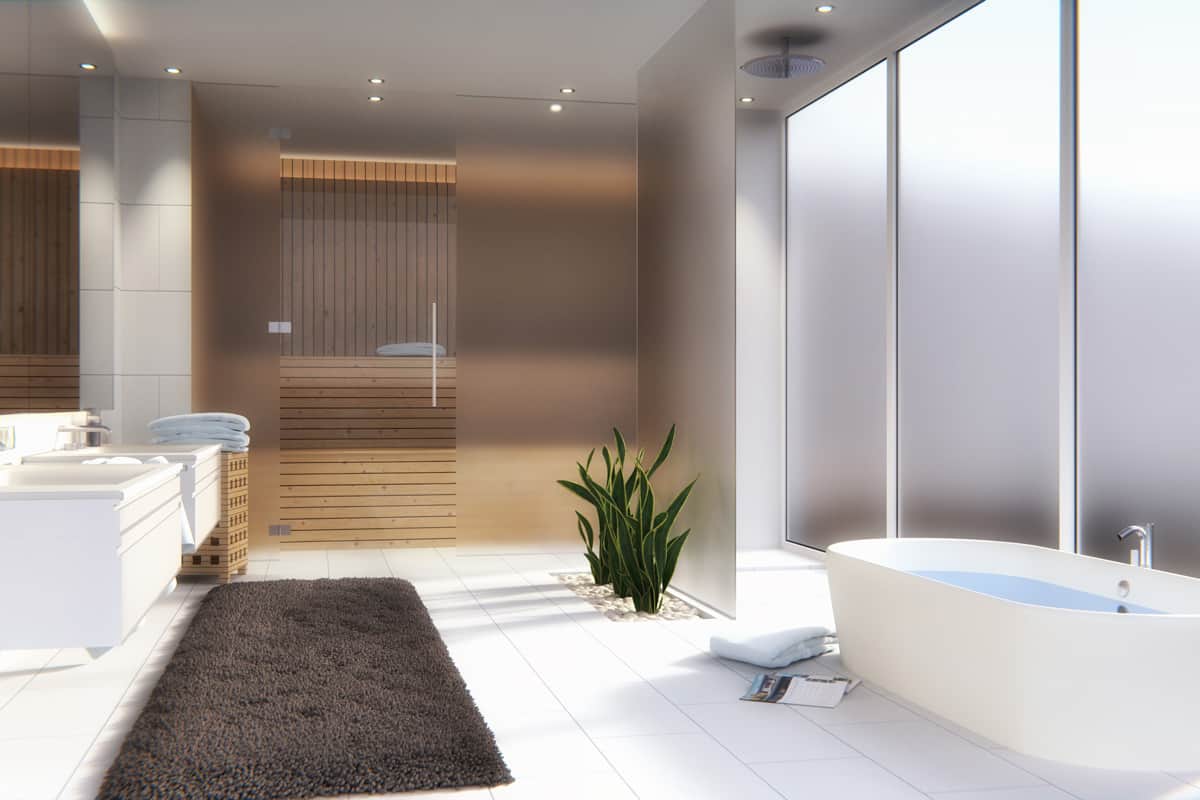 Bathroom with sauna 