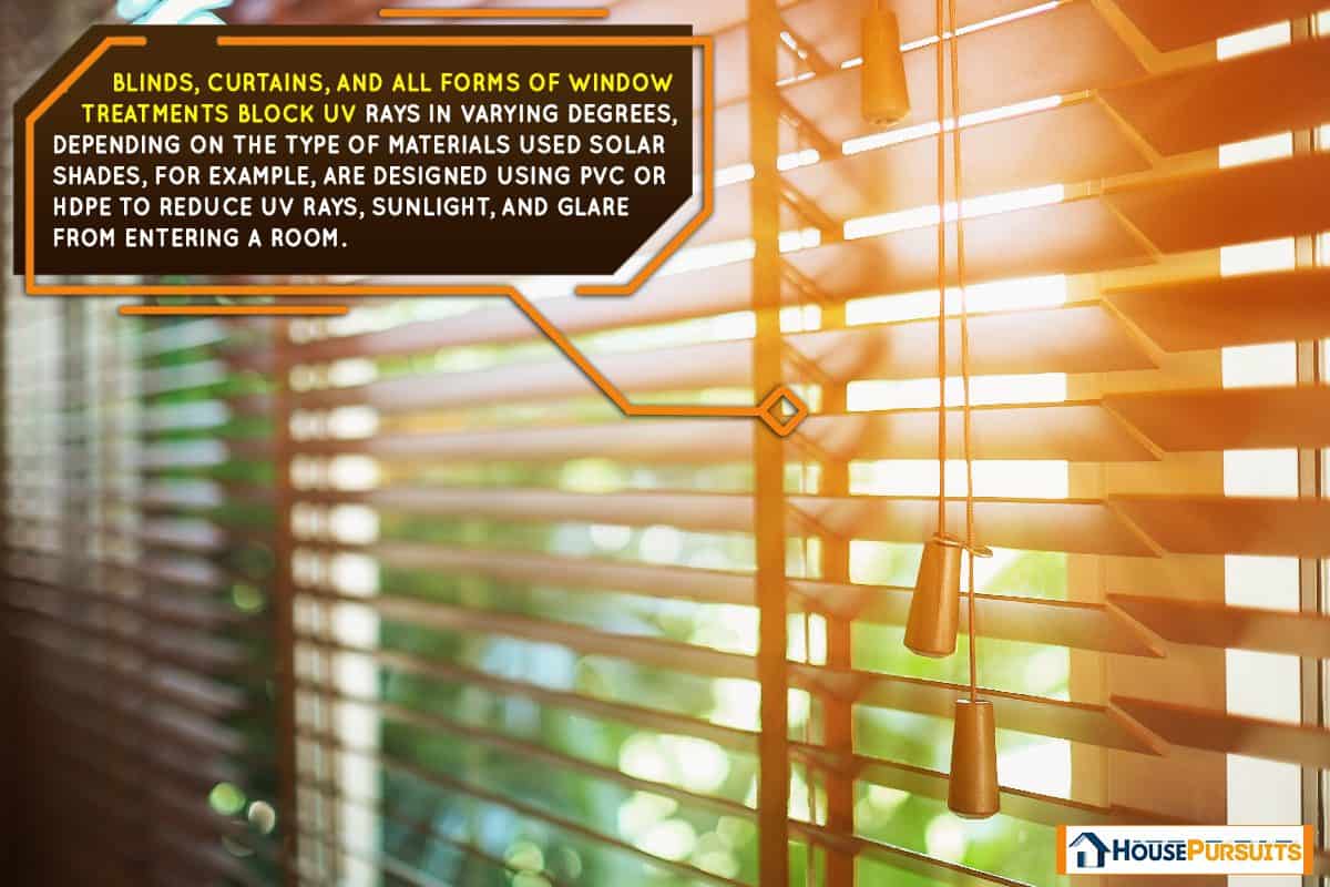 A wooden shutters blinds with sun rays, Do Blinds Block UV Rays?