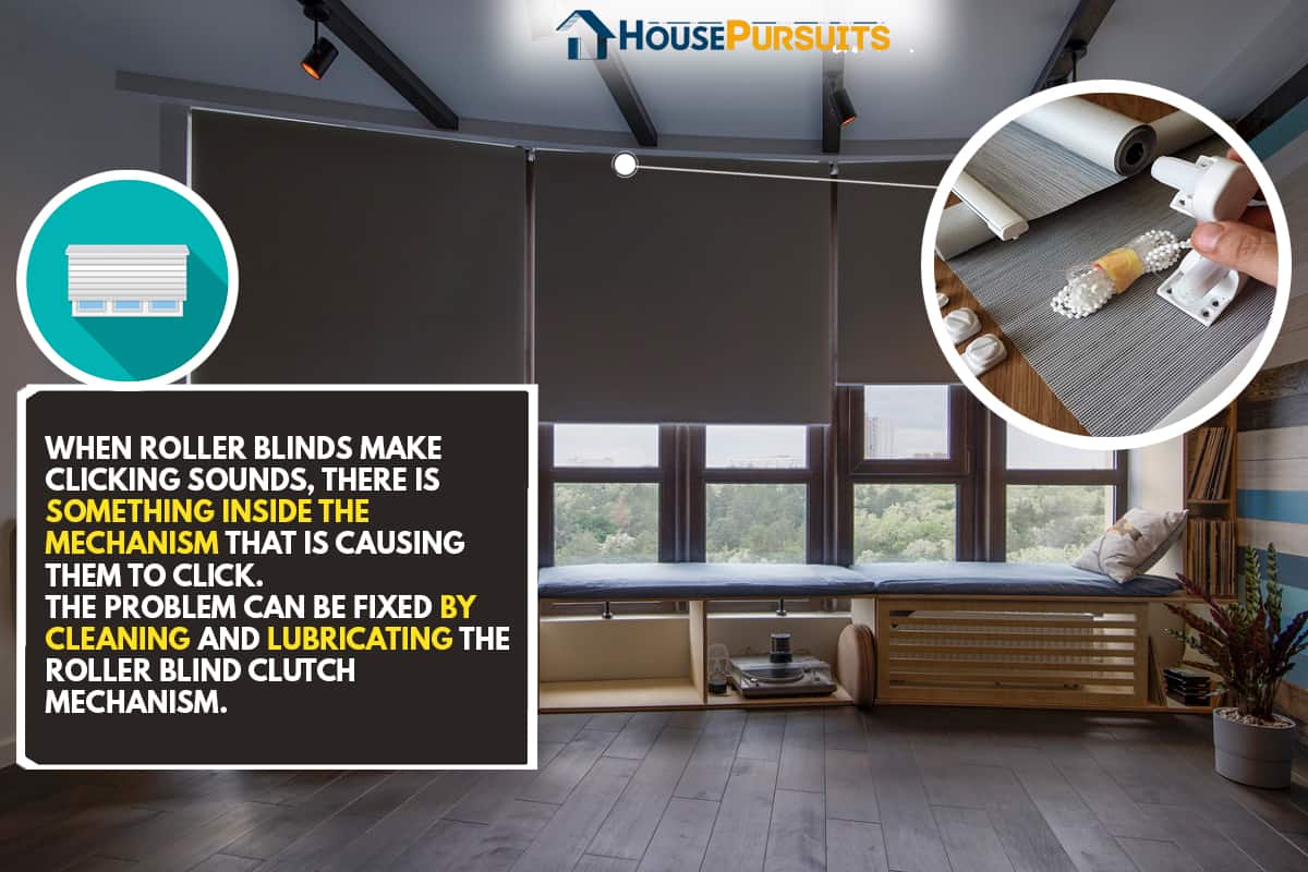 Motorized roller shades in the interior. , Roller Blinds Making Clicking Noise - Why And What To Do?