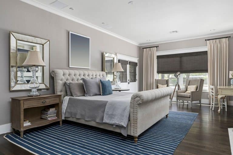 Photo of a modern looking master bedroom. - Should Bedroom Curtains Match Walls Or Bedding?