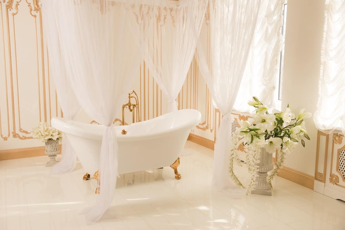 What kind of shower curtain do you use for a clawfoot tub beautiful designer bath