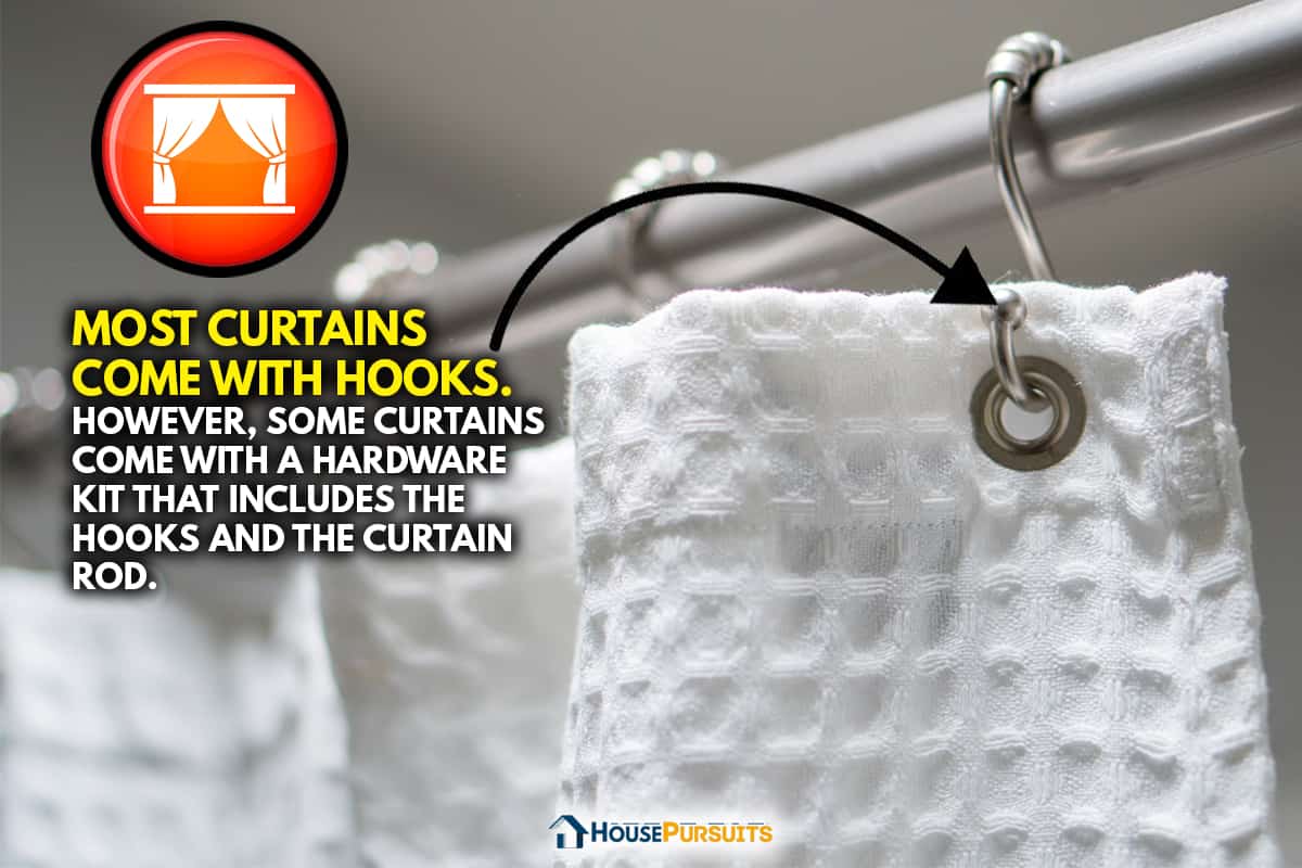 Decorative luxurious shower curtain on hooks, Do Curtains Come With Hooks?