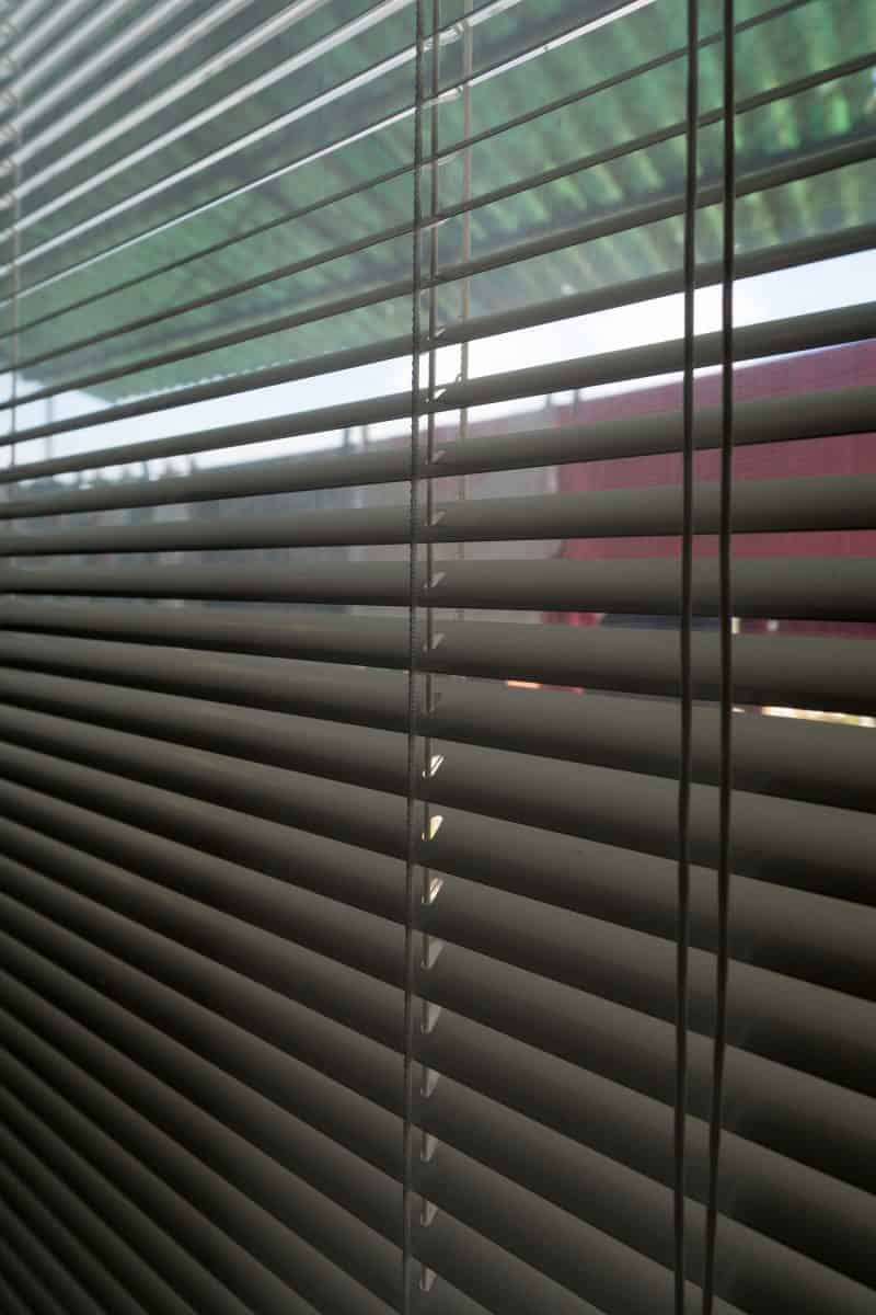 window blinds open with blur natural view background

