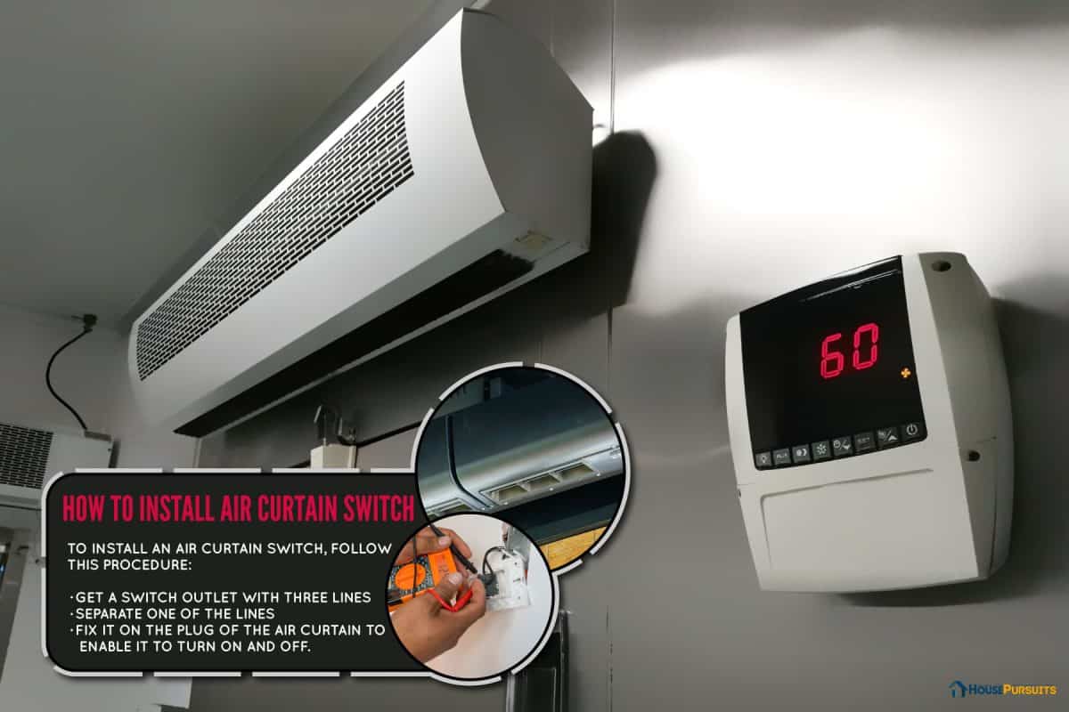 Front of Raw Seafood and Meat Cold storage room with control temperature at 60f, How To Install Air Curtain Switch